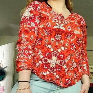 Old Navy Long Sleeved Patterned Blouse